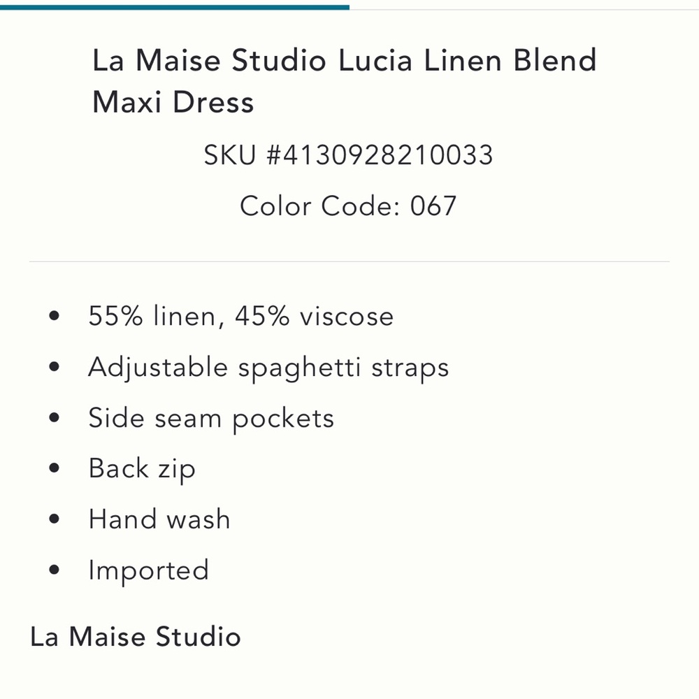 Anthropologie La Maise Studio Lucia Linen Maxi Dress - Picture 5 of 9